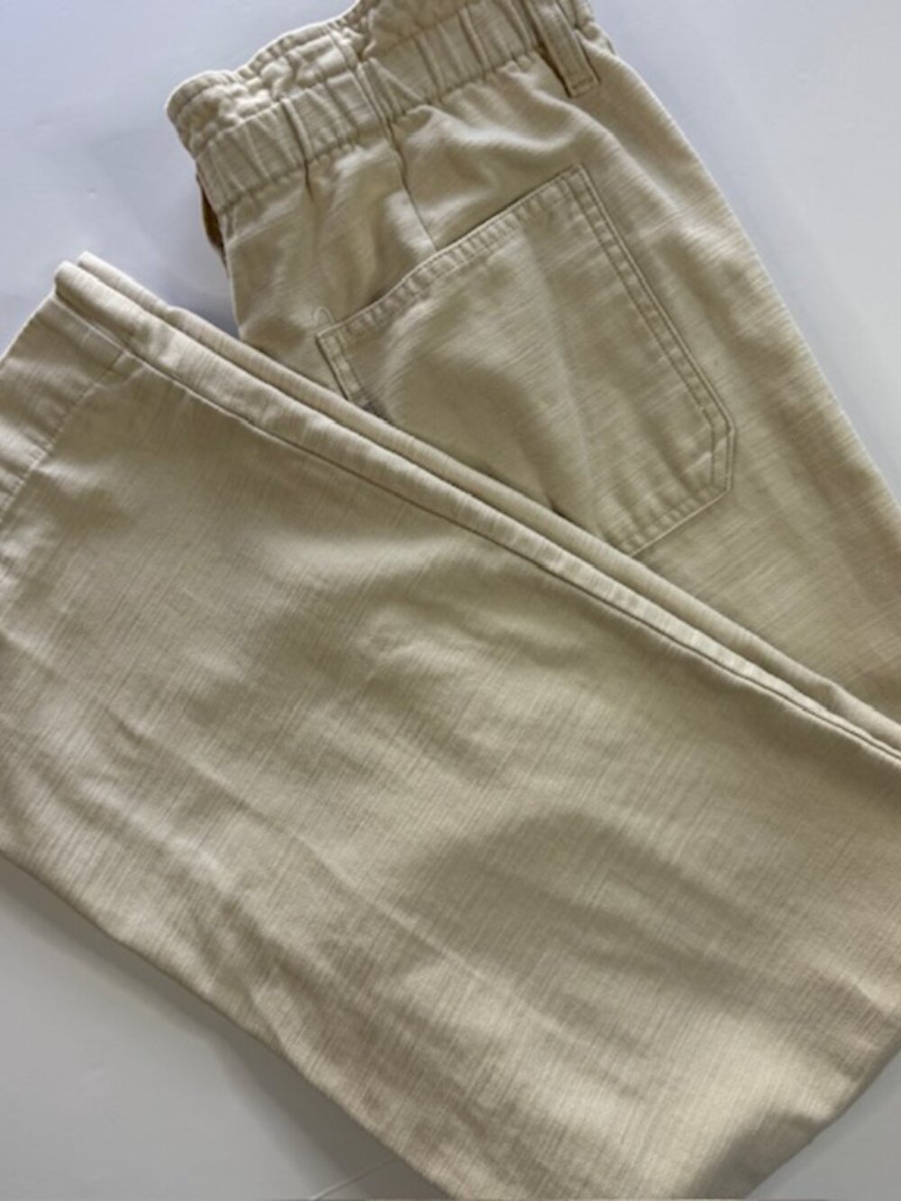 J.Crew Cream Colored Women's 8 Wide Leg Paper Bag Waist Pants CL241 FA25